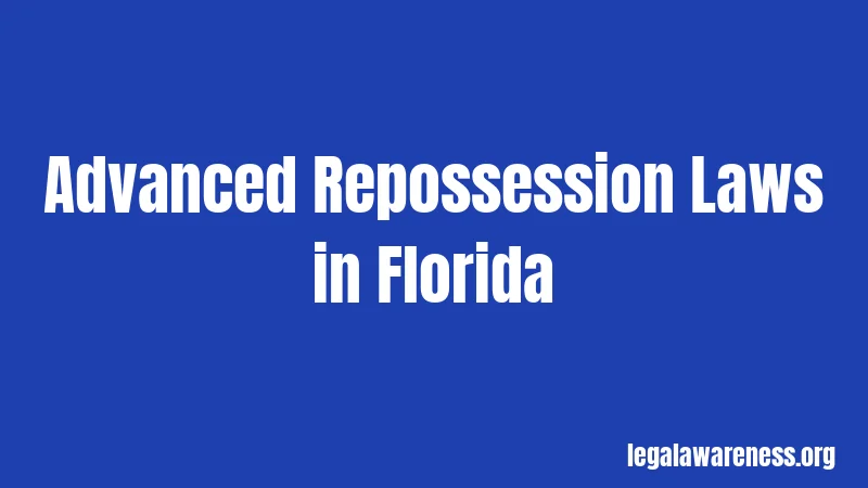 Advanced Repossession Laws in Florida