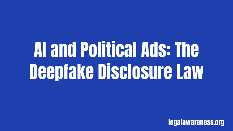 AI and Political Ads: The Deepfake Disclosure Law