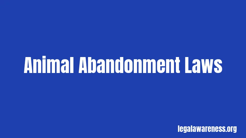 Animal Abandonment Laws