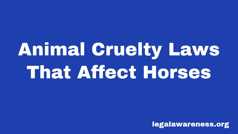 Animal Cruelty Laws That Affect Horses