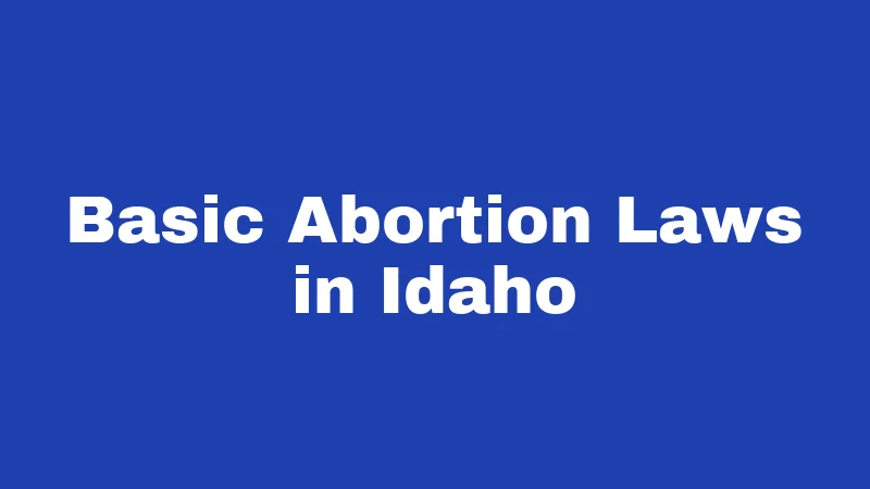 Basic Abortion Laws in Idaho