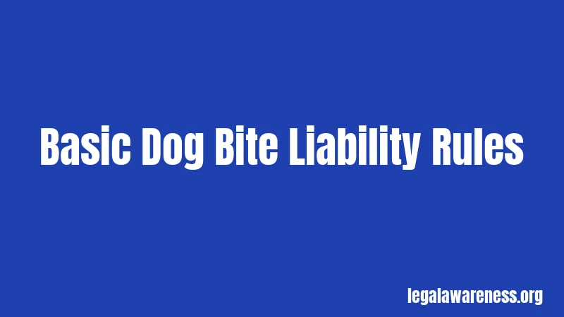 Basic Dog Bite Liability Rules