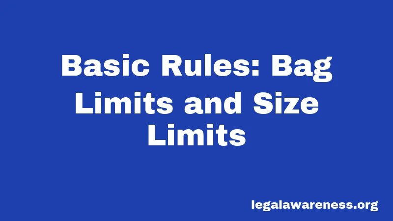 Basic Rules: Bag Limits and Size Limits
