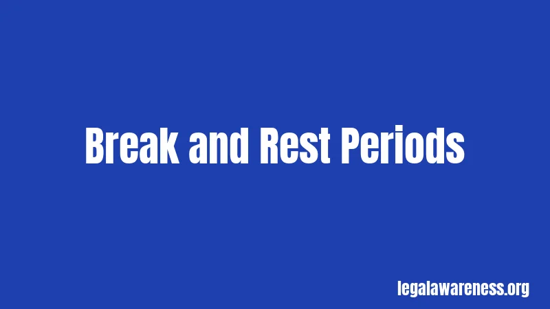 Break and Rest Periods