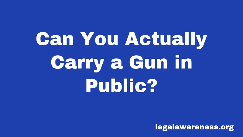 Can You Actually Carry a Gun in Public?