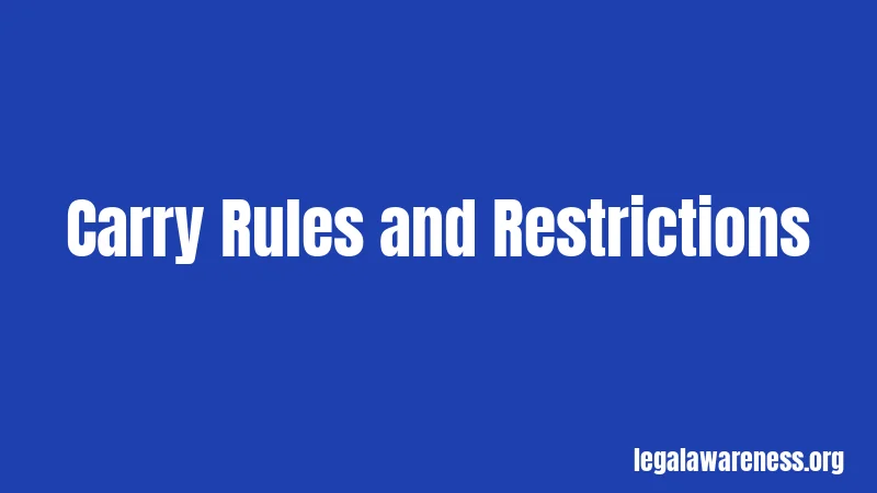 Carry Rules and Restrictions
