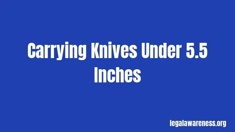 Carrying Knives Under 5.5 Inches