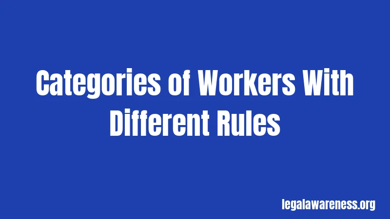 Categories of Workers With Different Rules