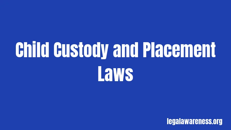 Child Custody and Placement Laws