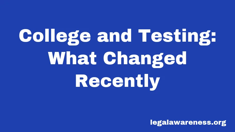 College and Testing: What Changed Recently
