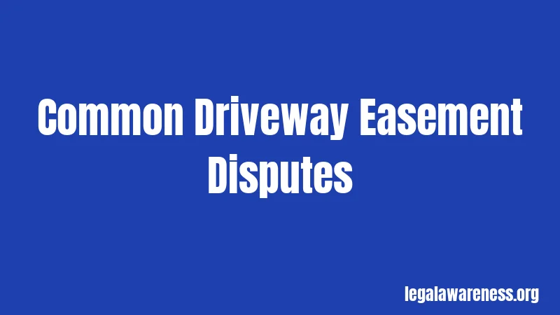 Common Driveway Easement Disputes