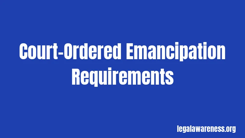 Court-Ordered Emancipation Requirements