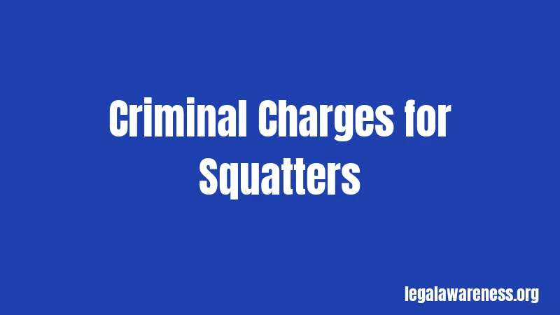 Criminal Charges for Squatters