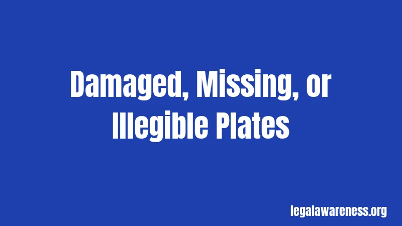 Damaged, Missing, or Illegible Plates