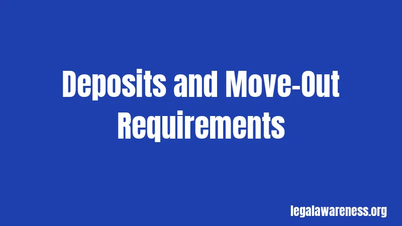 Deposits and Move-Out Requirements