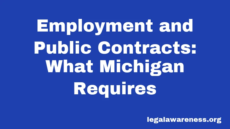 Employment and Public Contracts: What Michigan Requires