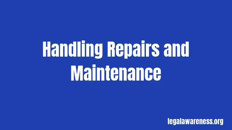 Handling Repairs and Maintenance