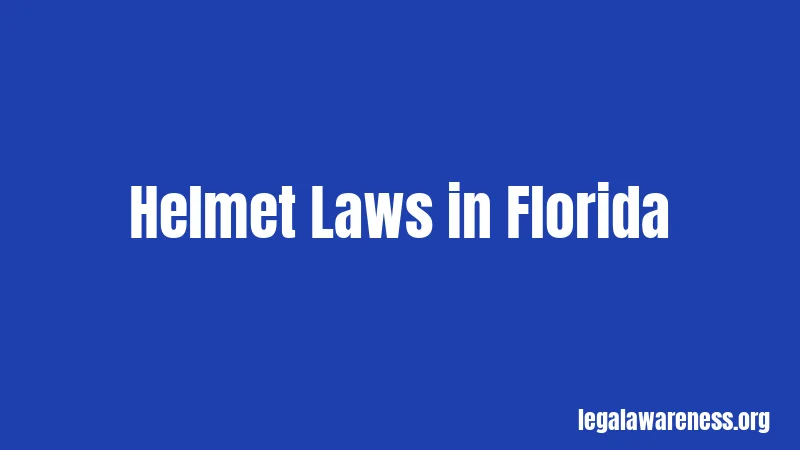 Helmet Laws in Florida