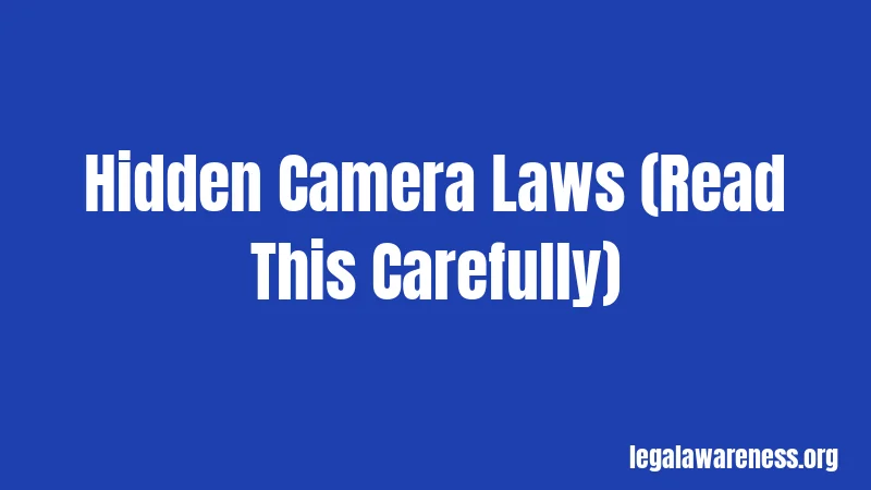 Hidden Camera Laws (Read This Carefully)
