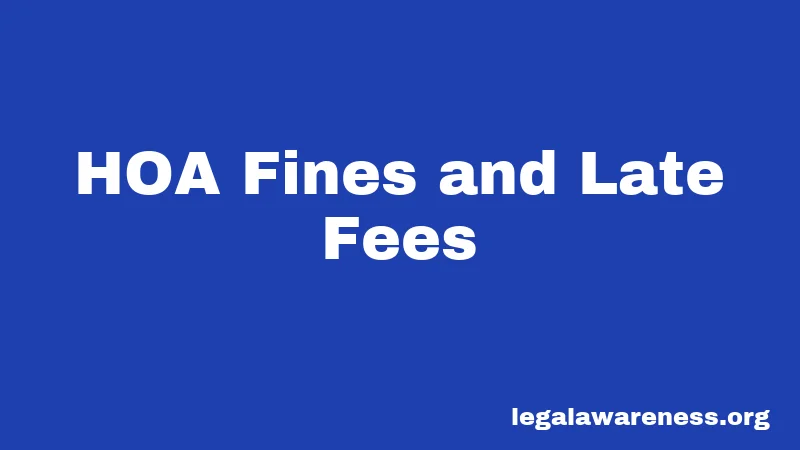 HOA Fines and Late Fees
