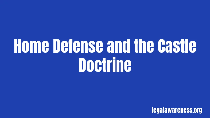 Home Defense and the Castle Doctrine