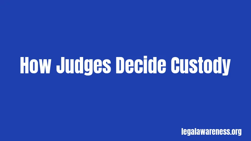 How Judges Decide Custody