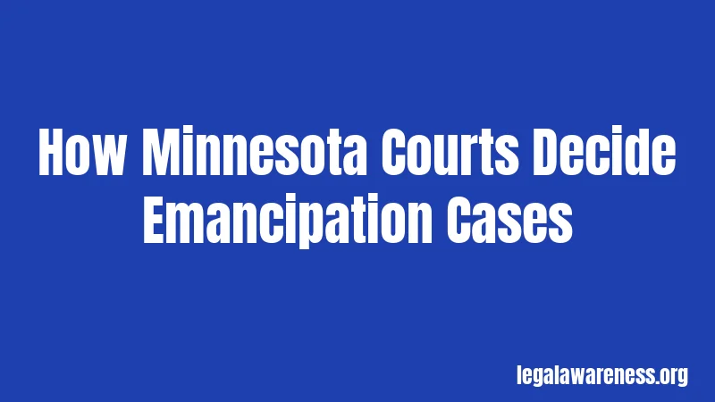 How Minnesota Courts Decide Emancipation Cases
