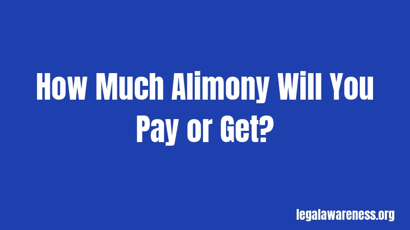 How Much Alimony Will You Pay or Get?