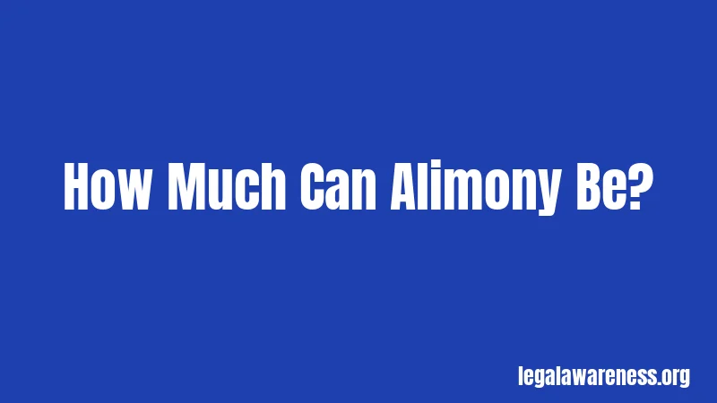 How Much Can Alimony Be?