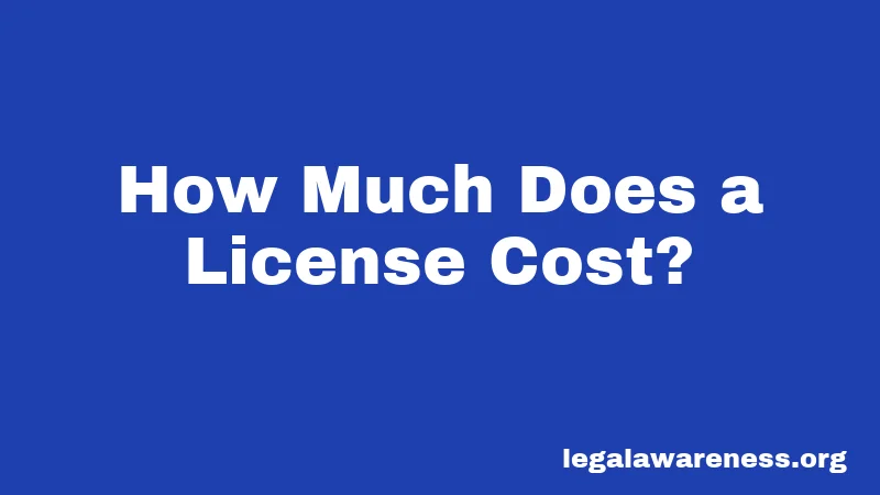 How Much Does a License Cost?