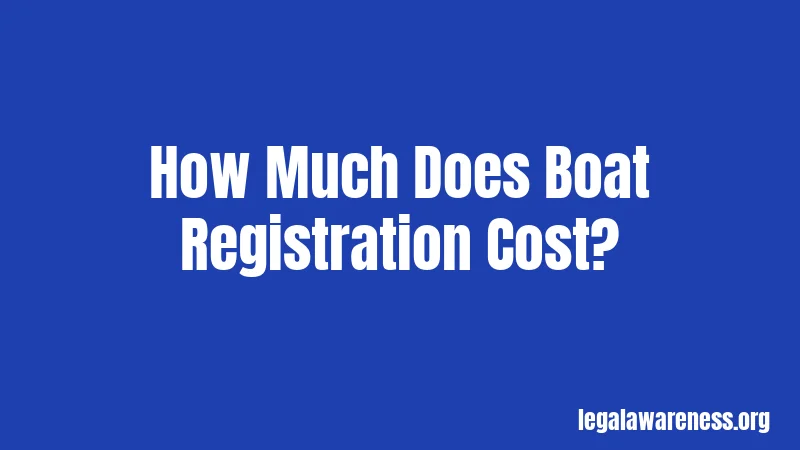 How Much Does Boat Registration Cost?