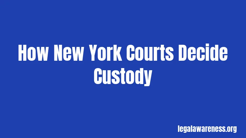 How New York Courts Decide Custody
