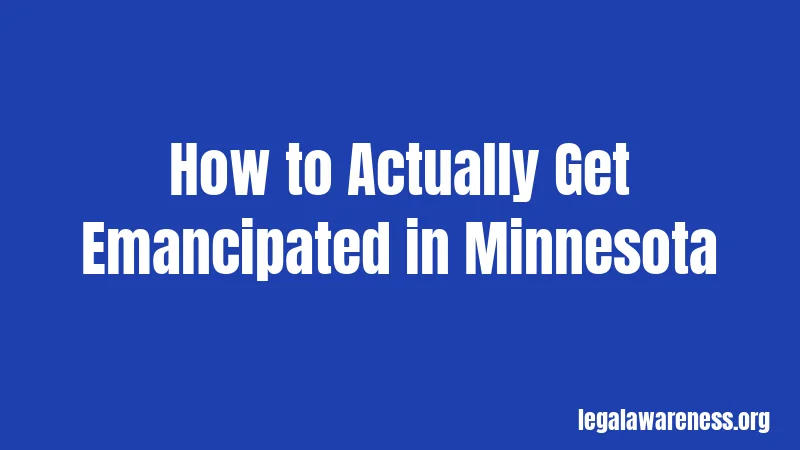 How to Actually Get Emancipated in Minnesota