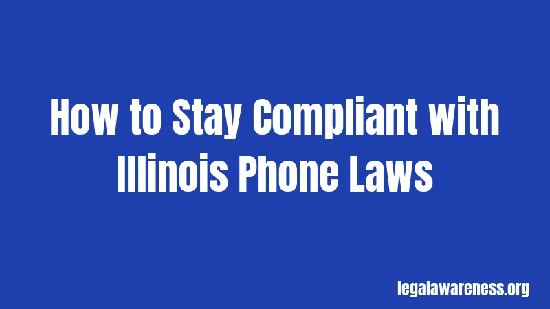 How to Stay Compliant with Illinois Phone Laws