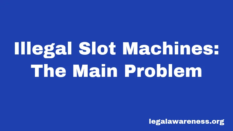Illegal Slot Machines: The Main Problem