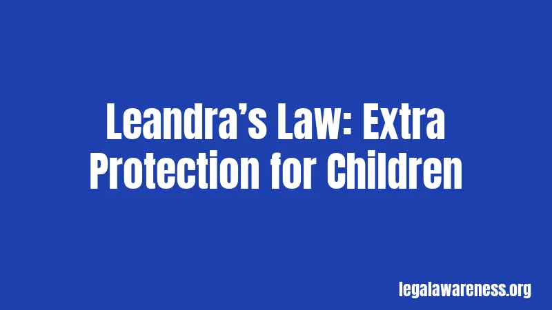Leandraโs Law: Extra Protection for Children