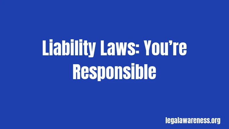 Liability Laws: You’re Responsible