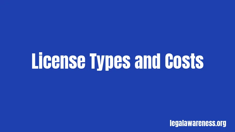 License Types and Costs