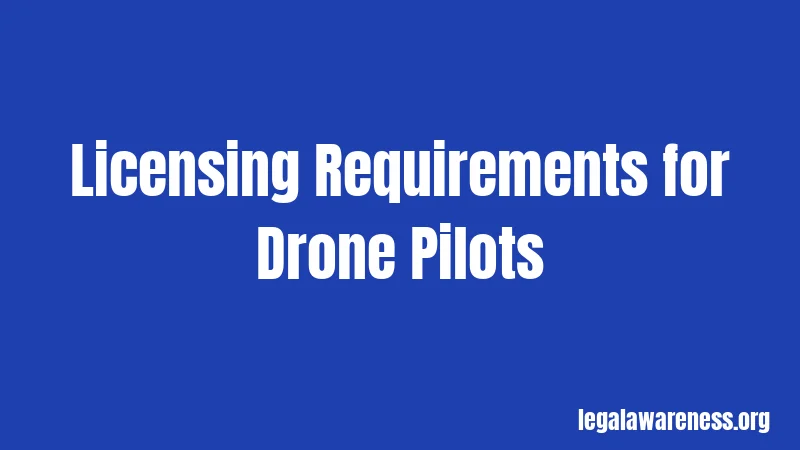 Licensing Requirements for Drone Pilots
