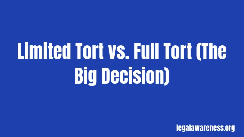 Limited Tort vs. Full Tort (The Big Decision)