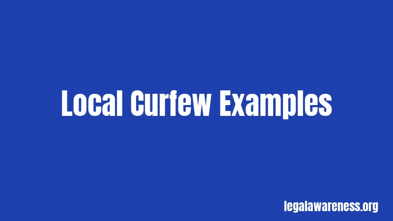Local Curfew Examples