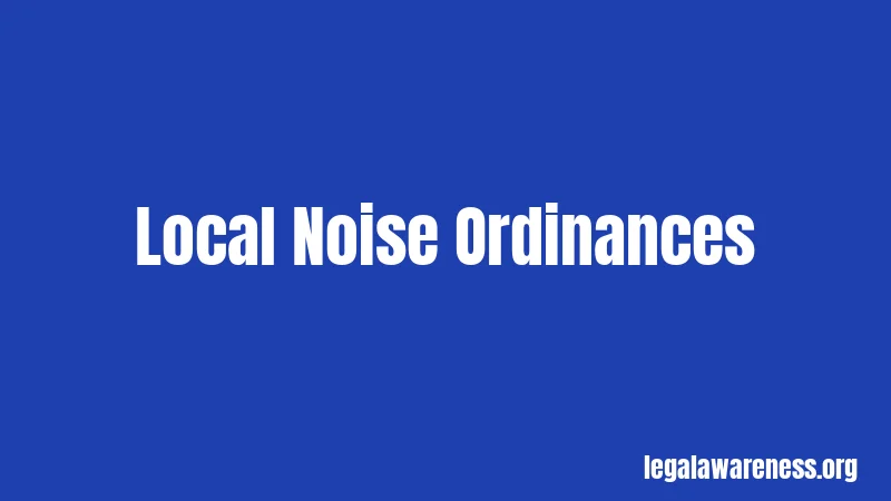 Local Noise Ordinances
