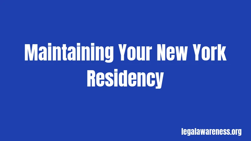 Maintaining Your New York Residency