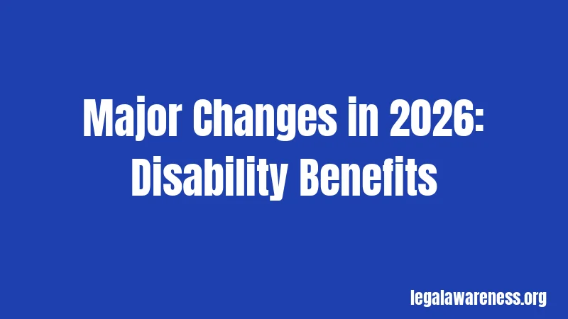 Major Changes in 2026: Disability Benefits