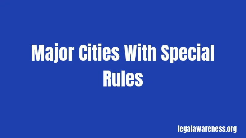 Major Cities With Special Rules