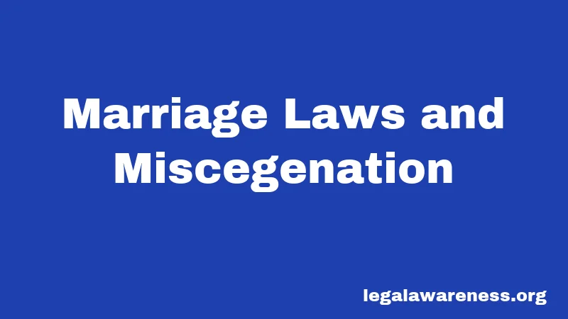 Marriage Laws and Miscegenation