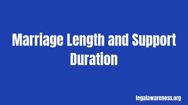 Marriage Length and Support Duration
