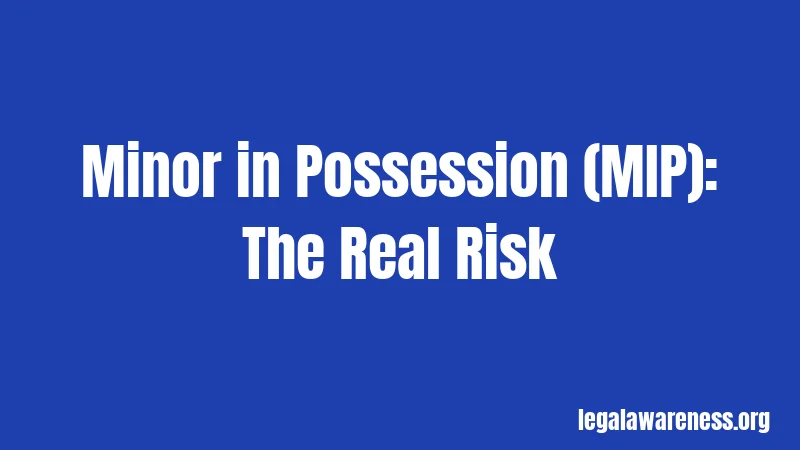 Minor in Possession (MIP): The Real Risk
