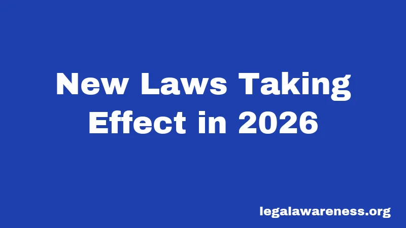 New Laws Taking Effect in 2026