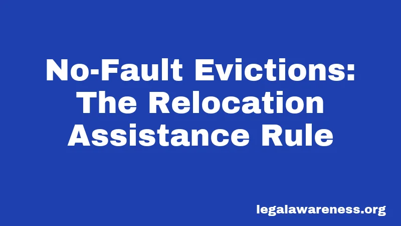 No-Fault Evictions: The Relocation Assistance Rule